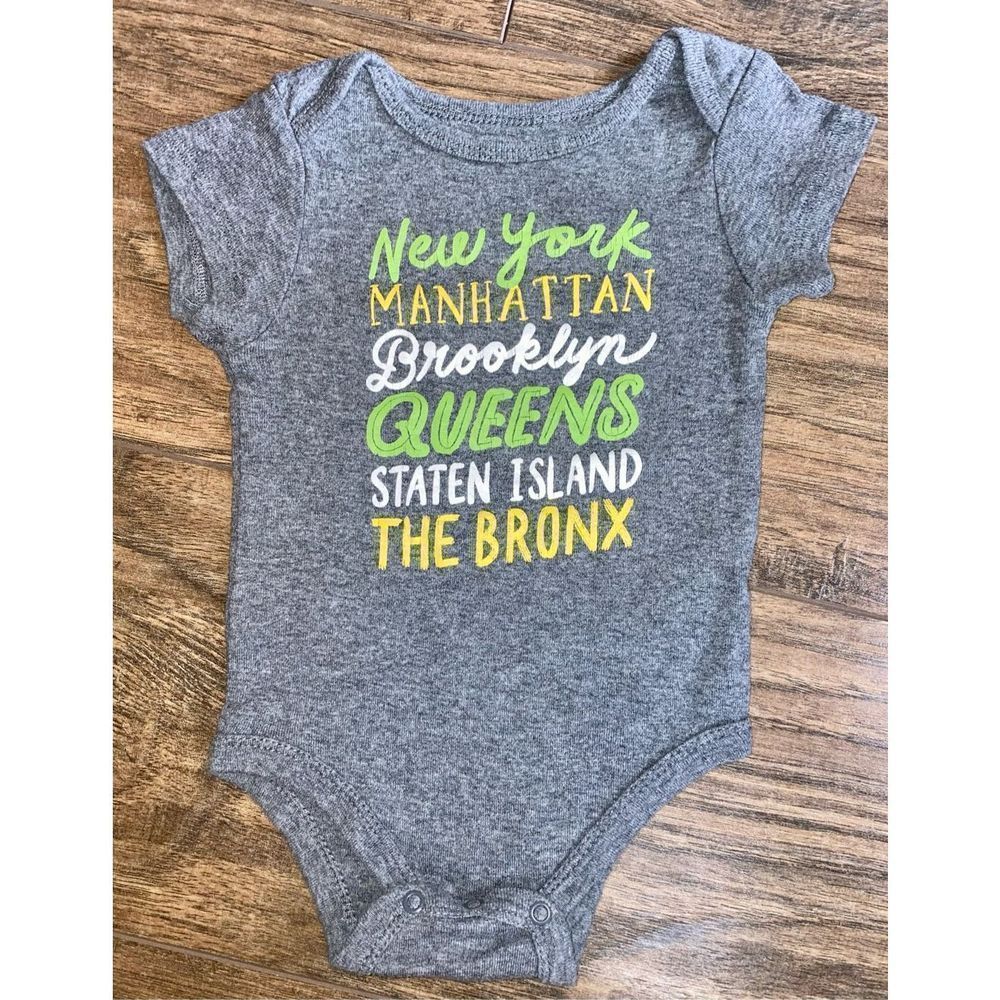 Infant Baby Little Wonders New York NYC Five Burroughs Body Suit One Piece 6-9 M